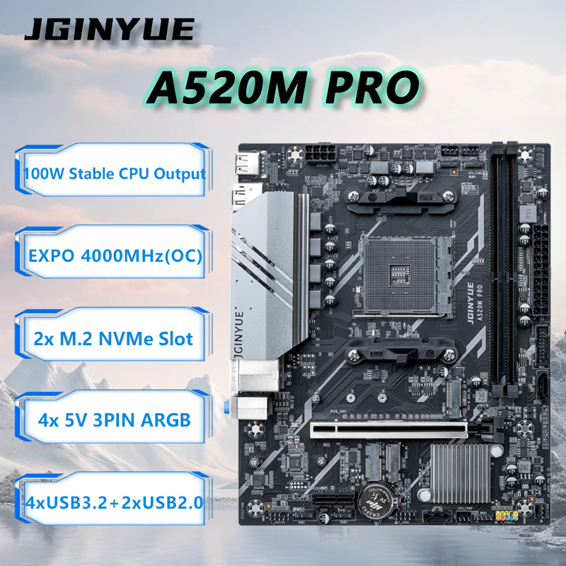 JGINYUE A520M PRO 마더보드 키트(AMD  - Ddr4 3200Mhz 리뷰 및 가격